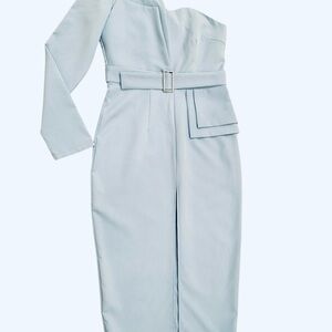 Elegant Light Blue Jumpsuit